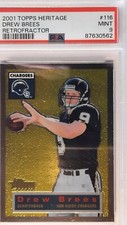 Drew Brees 397/556 PSA 9 2001 Topps Heritage Retrofractor #116 RC 