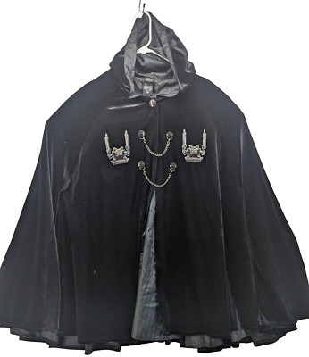 Disney Haunted Mansion Cape 1/2  Black Velvet Hooded Gargoyle Her Universe