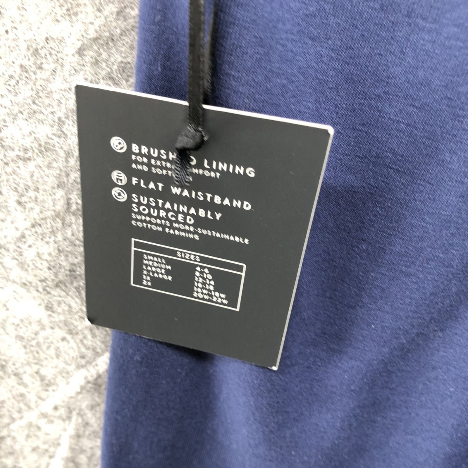 NWT Simply Vera Vera Want High Rise Leggings Womens S Blue Live-In Thick Cotton