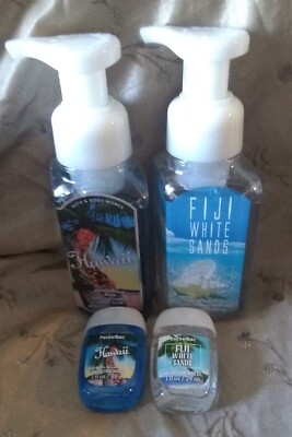 Bath & Body Works Lot Hand Soap Hawaii & Fiji White Sands + Gels New
