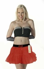 Adult Crazy Chick 2 Layers Red Devil TuTu Skirt Fancy Dress Xmas Christmas