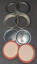 Bali Mason Jar 4 Lids & 4 Sealers 8 Pieces NEW Regular Standard Size 2 3/4" Tops