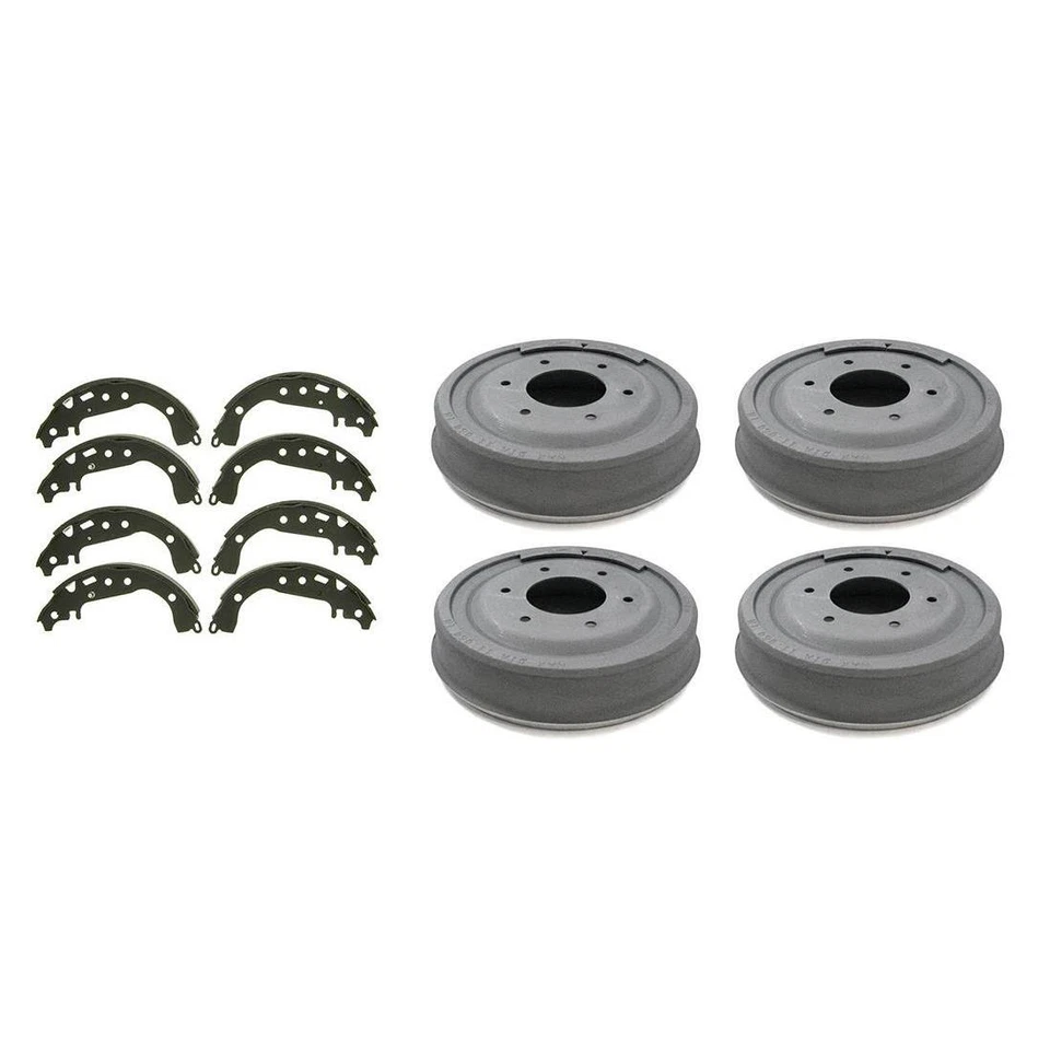 Tambor de freno delantero, trasero, izquierdo, derecho 6X + zapato apto para camioneta Chevrolet C10 65-67_WT Foto 2 de 4