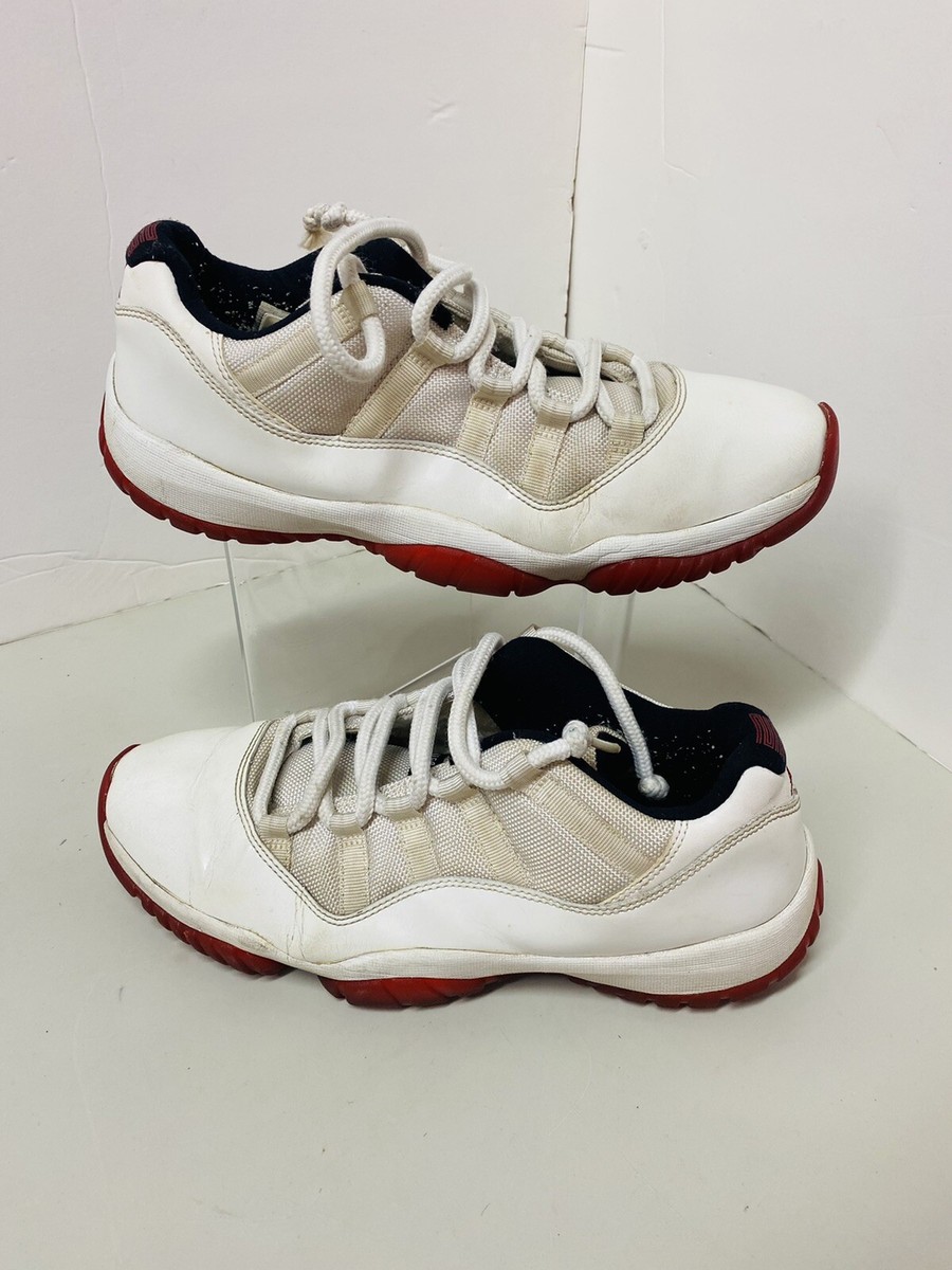 jordan 11 retro low white red