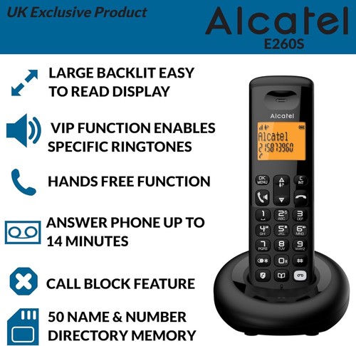 Alcatel E260S Voice Trio - Cordless Phone with answering machine and 3 Handsets - Zdjęcie 6 z 7