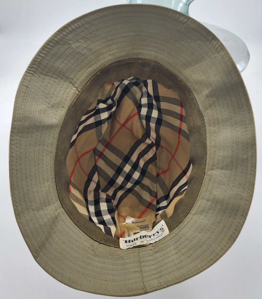 Burberry Women’s Classic Tan Fedora Bucket Hat Size 7.25 Nova Check SEE PICS s-l400.jpg main image 2