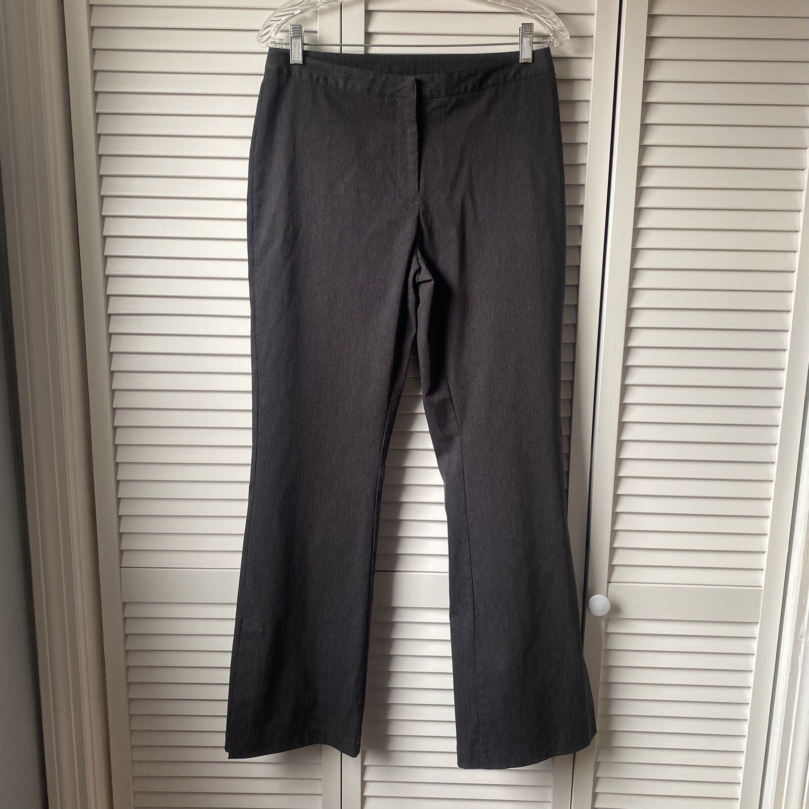 Express Women's Stretch Gray Flared Split Hem Pan… - image 1