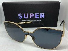 RetroSuperFuture Lenz Lucia Black Sunglasses Super 9VW size 56mm NIB