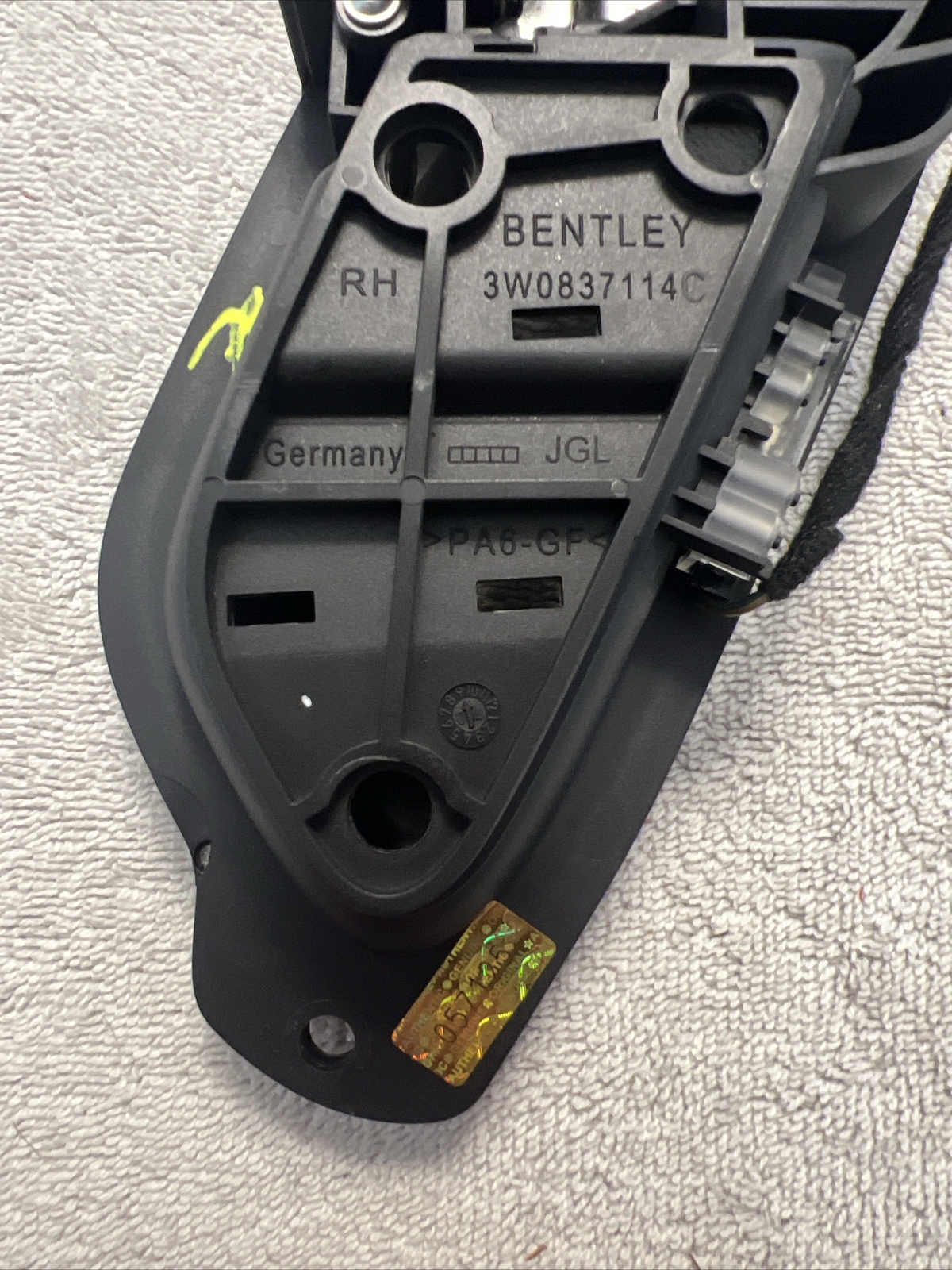 Bentley Continental GT 2003-2011 Interior RH Pass Door Handle OEM 3W0837114C