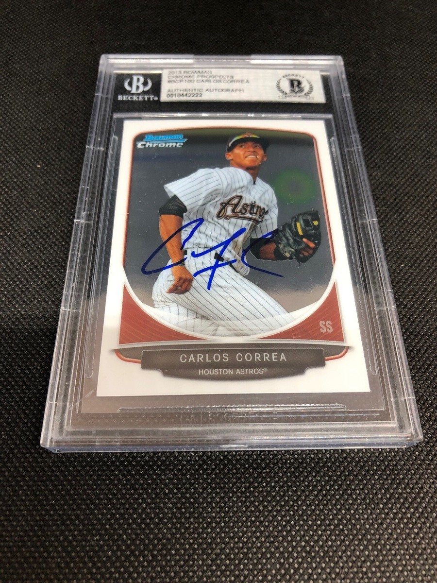 Carlos Corrrea Astros Signed Auto 2013 Bowman Chrome Prospects