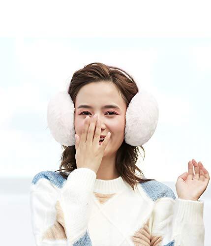 Winter Ear muffs Faux Fur Warm Earmuffs Cute Foldable Outdoor Ear Warmers White - Bild 4 von 7