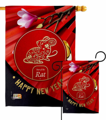 Year of the Rat Garden Flag New Lunar Decorative Small Gift Yard House Banner