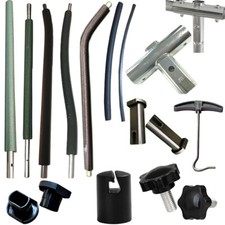 New Upper & Lower frame tubes, L-Caps for trampoline net spare parts