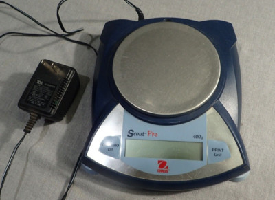 Scout Pro 400G Scale OHAUS SPU401 Balance 0.1g AC Power Cord / Battery Backup