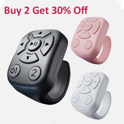 Tiktok Bluetooth Remote Control Scrolling Ring TIKTok Page Turner Black White PK