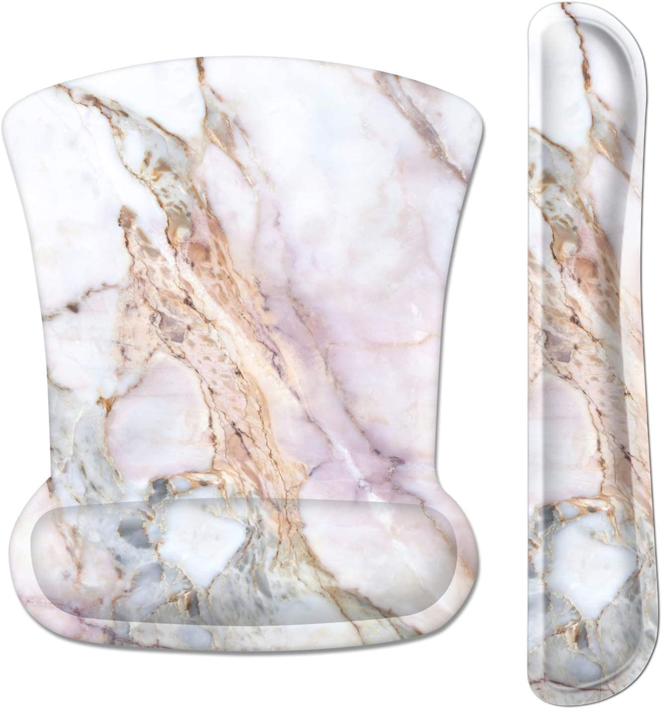 Ergonomic Mouse Pad with Wrist Support and Cute Keyboard Wrist Rest for Comfort