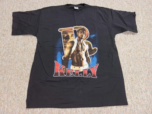 Vintage R Kelly Shirt Mens XL Black Rap Tee Hip Hop Streetwear Thoia ...