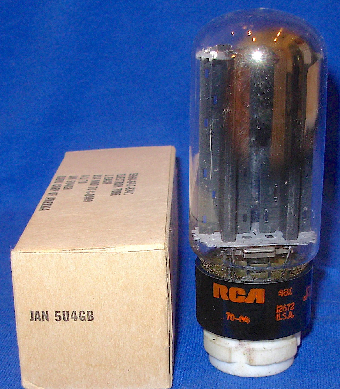 NOS / NIB RCA JAN 5U4GB Black Plate Vacuum Tube, 1970 Date eBay