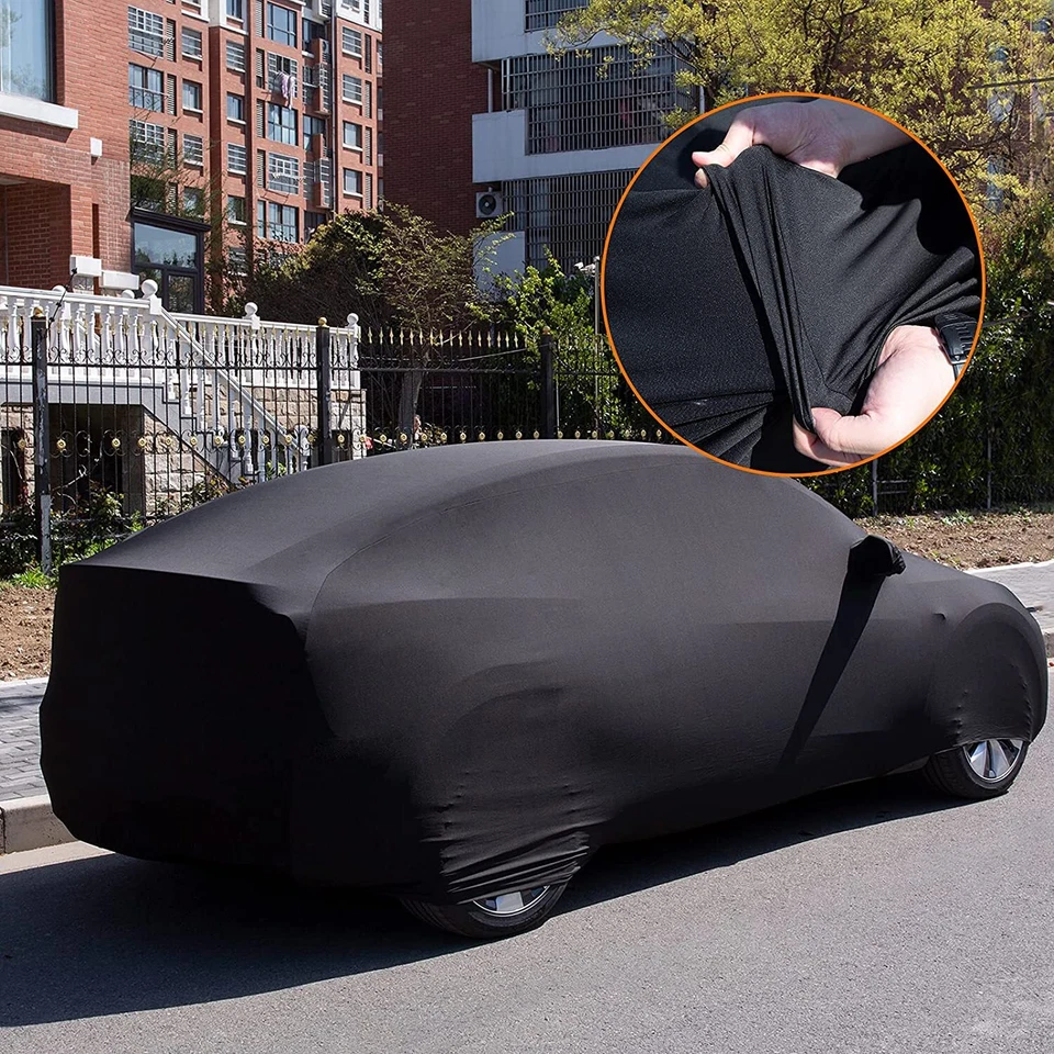 Indoor Car Cover Satin Stretch Scratch Dustproof Black For 2018-2022 Lexus LC500 - Image 4 of 4