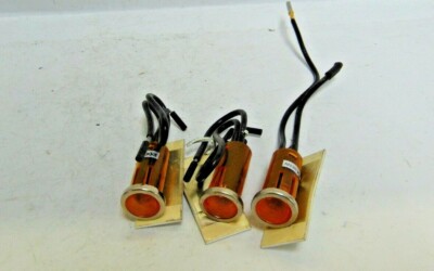 DEL CITY 73415 INCANDESCENT AMBER INDICATOR LIGHT 12V DC (SET OF 3)