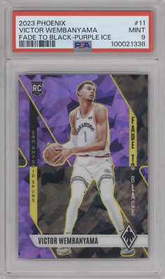 2023-24 Panini Phoenix Fade to Black Victor Wembanyama Purple Ice