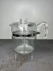 Vintage Pyrex 9 Cup Glass Percolator Coffee Pot Flame Ware 7759B Clean Complete