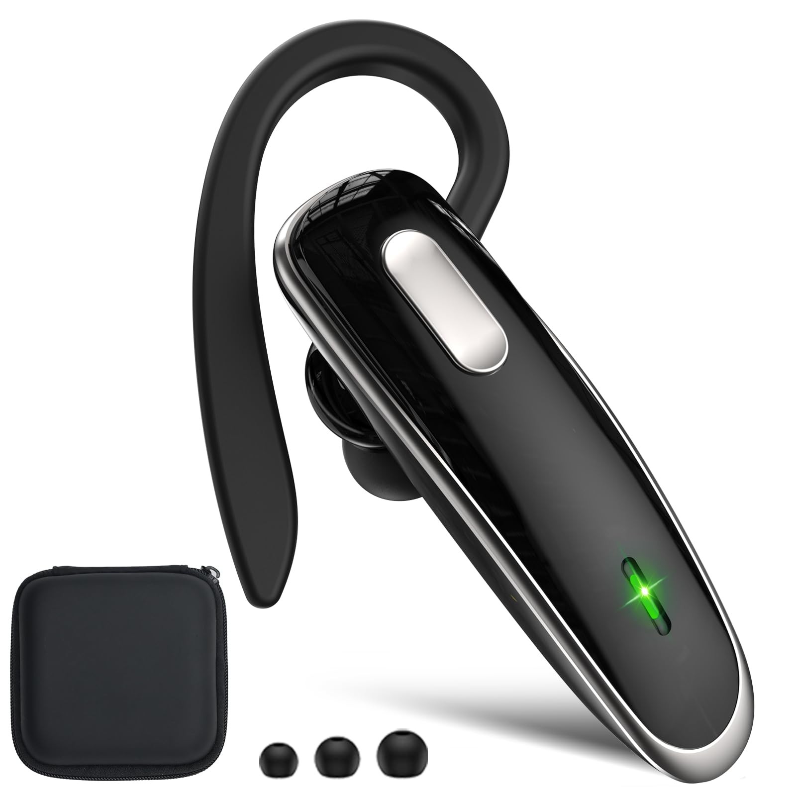 Jinreoo V5.1 Bluetooth Headset Ultralight Wireless Earpiece for Hands-Free Calls