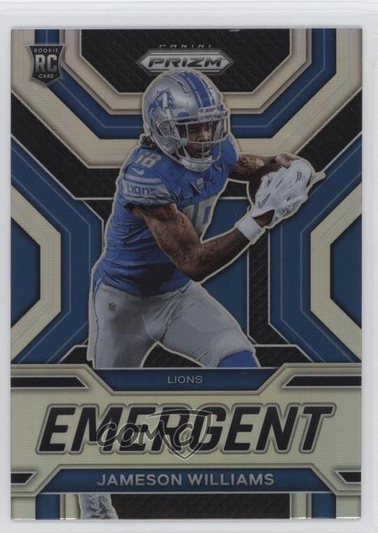 2022 Panini Prizm Emergent Silver Prizm Jameson Williams #E-9 1qe6