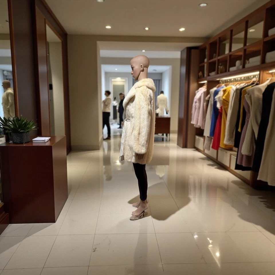 Amazing Vintage Buttermilk Cream White Stroller with Self-tie Belt Small - Image 4 of 4