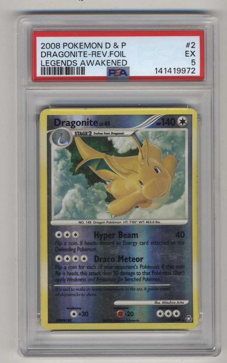 pokemon single card legends awakened - 002/146 : dragonite 2008 DP NATIONAL CHAMPIONSHIPS STAFF DRAGONIT lowpopping Colorless Hyper Beam (40) Flip a coin Dragonite 2/146 Legends Awakened Reverse