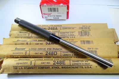 NEW LOT ( 5 PCS ) STARRETT S248 SET DRIVE PIN PUNCHES MACHINIST MACHINE TOOLS