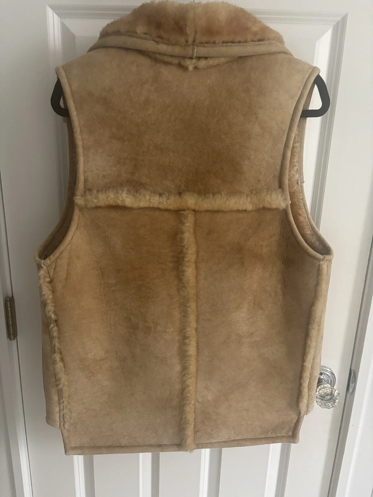 VTG Overland Sheepskin Co. Shearling Vest Multi Pocket Western Men's Small image 2