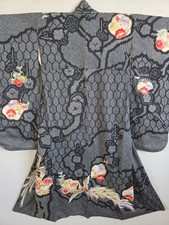 Japanese Silk KIMONO Robe ,Furisode,KIMONO Dress,Wedding KIMONO.127       
