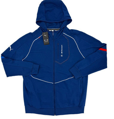 PUMA BMW MMS  Hooded Sweat Jacket Jacke Kapuze 630615 04 blau rot weiß Größe 2XL
