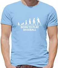 Born To Play Baseball - Mens T-Shirt - Base Ball Player Fan Love Bat