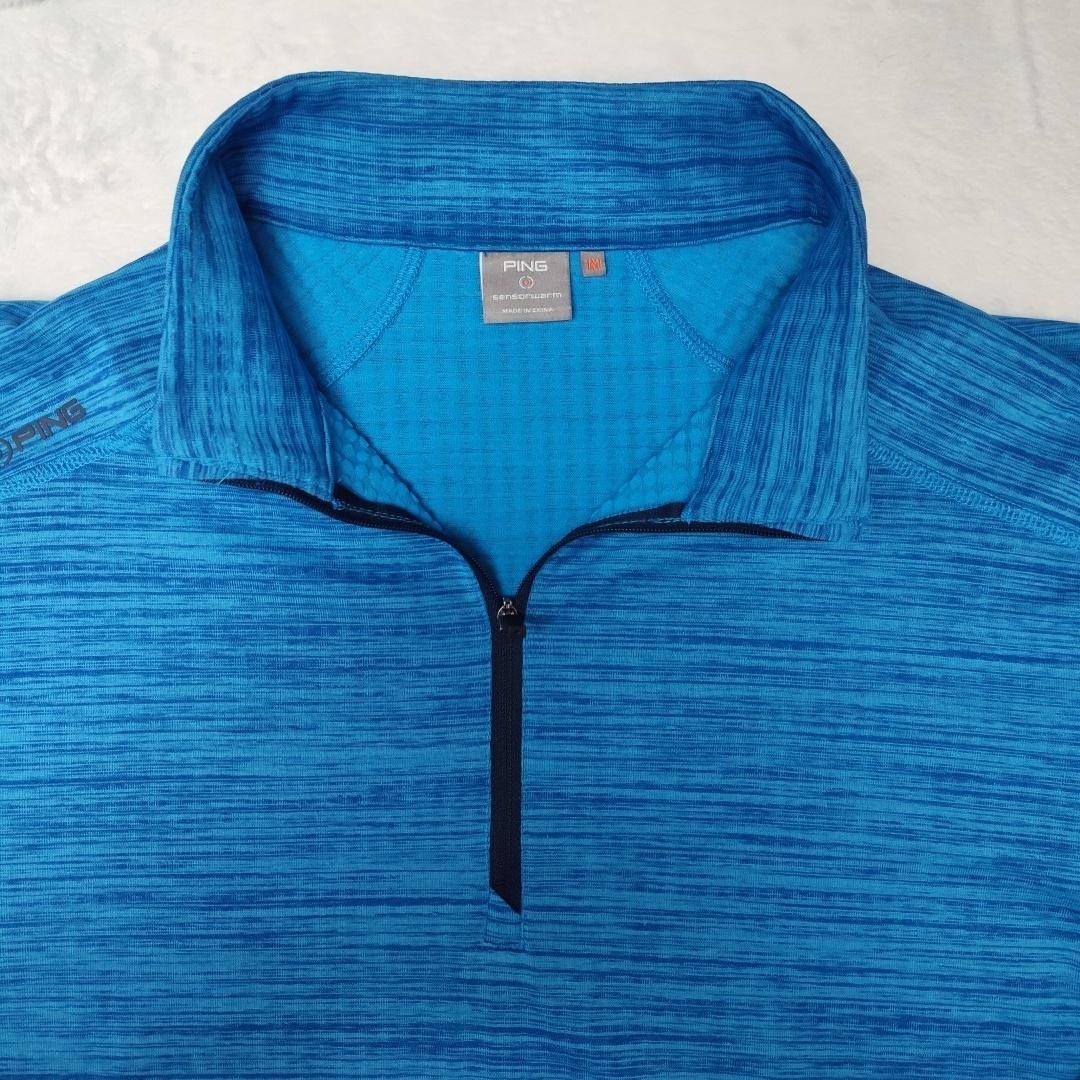 PING Sensorwarm Pullover Mens Medium Blue Quarter… - image 3