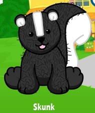 Webkinz Classic Skunk - hm213 - Virtual Adoption Code Only