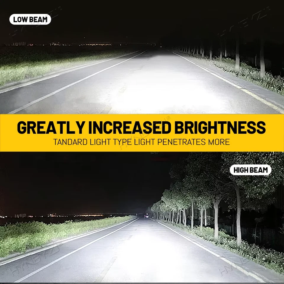 9000000LM H7 Canbus LED Headlight Bulbs 4800W H4 H11 H1 9005 HB3 9006 HB4 H13 90 - Image 4 of 4