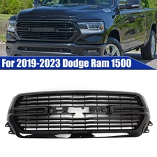 Glossy Black Front Bumper Upper Grille 68366528AH For 2019-2023 Dodge Ram 1500