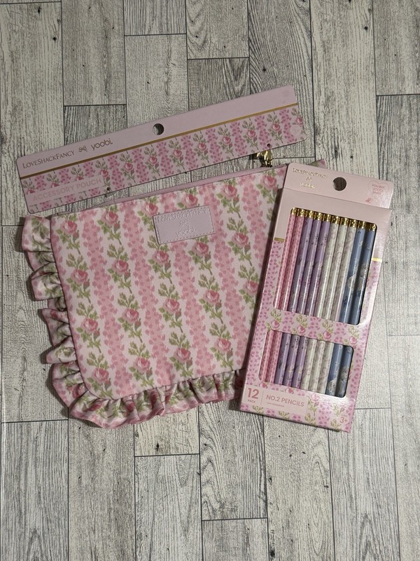 Love Shack Fancy X Target Yoobi Pencils No. 2 12 Pack & School Floral New Pouch