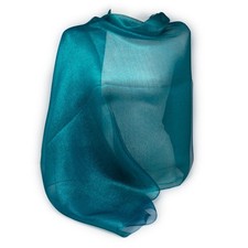 Stola donna verde petrolio elegante cerimonia coprispalle matrimonio abito seta