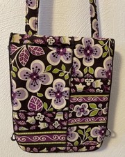 Vera Bradley Plum Petals Purse Bag Crossbody ...