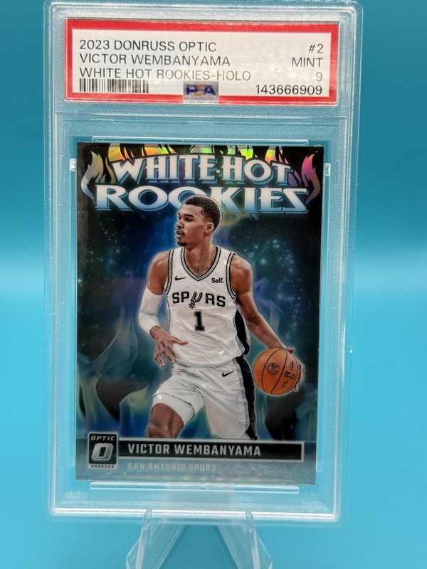 2023-24 Donruss Optic #2 Victor Wembanyama White Hot Rookies Holo PSA 9