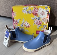 NEW Joules Kids Rainwell Ankle Boots Pull-Up Rubber Rain Boots Size US 11/UK 10