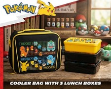 Pokémon Kühltasche mit 3 Lunchboxen Set Bro...