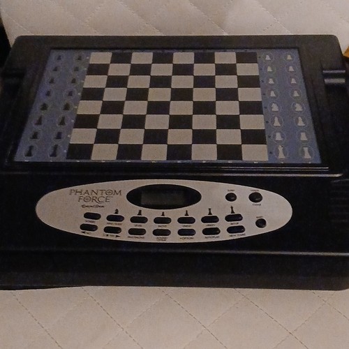 Excalibur Phantom Force Electronic Chess Board Plastic Black Silver