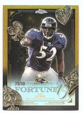 2025 Topps Chrome #F15-31 Ray Lewis Fortune 15 Gold Refractor 25/50