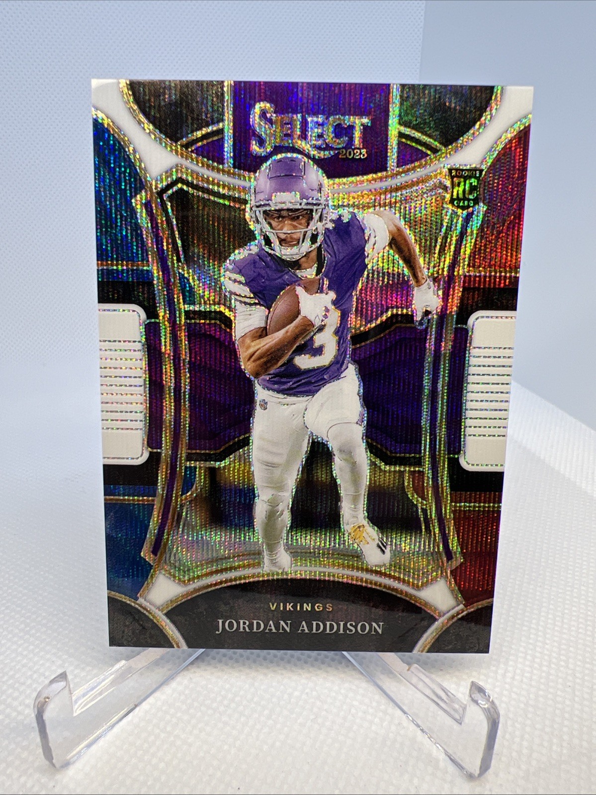 JORDAN ADDISON 2023 SELECT SUITE LEVEL ROOKIE TRI COLOR RC /149 Q1787