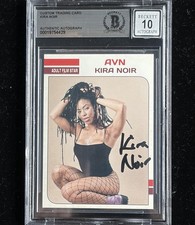 Kira Noir Signed Custom Trading Card Beckett Encapsulated Autograph Grade 10
