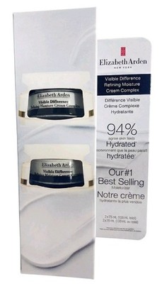 Elizabeth Arden Visible Difference Refining Moisture Cream Complex 2 x 75ml NEW